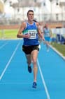 Sean Fontana winning the 5000 metres at the Scottish Championships, Scotstoun  Stadium, Glasgow.